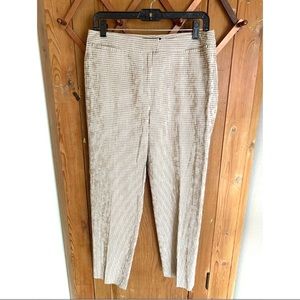 Brand New Piazza Sempione Brigitte Beige White Gingham Crop Trouser